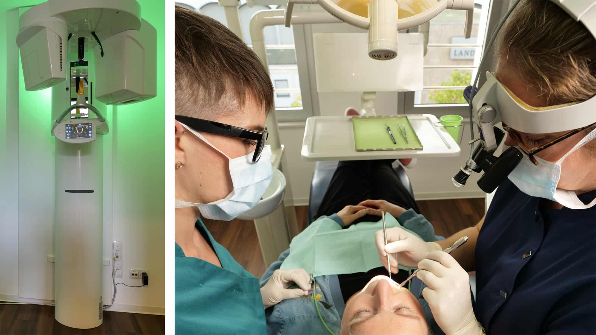 Praxisrundgang Zahnarztpraxis Dr. Gottwald in Koblenz - Behandlungszimmer und unser neues digitales Röntgengerät